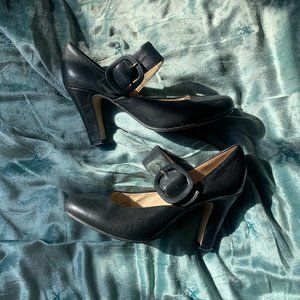 All Black Mary Jane Heels